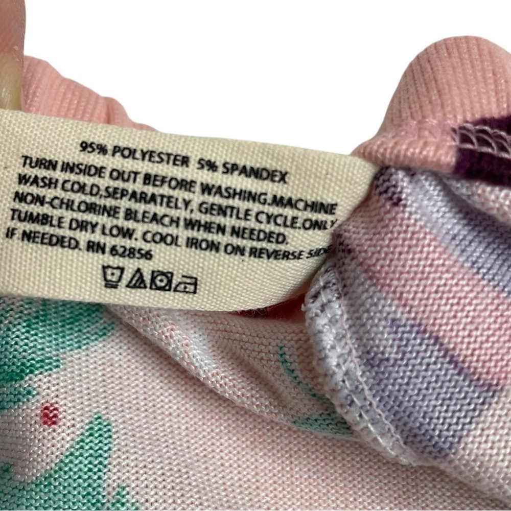 HUE Comforts And Joy Mid-Rise Pajama Pants Pink Christmas Print XL New - Picture 6 of 7